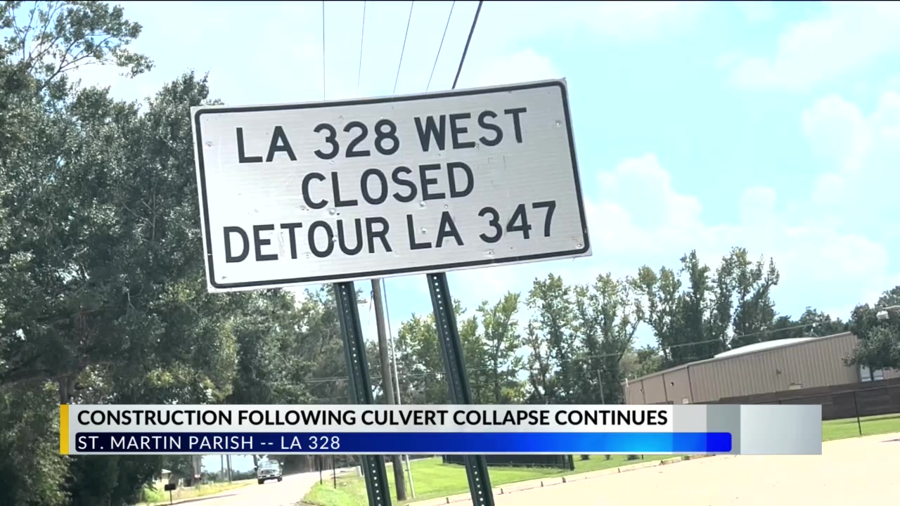 Construction following culvert collapse continues