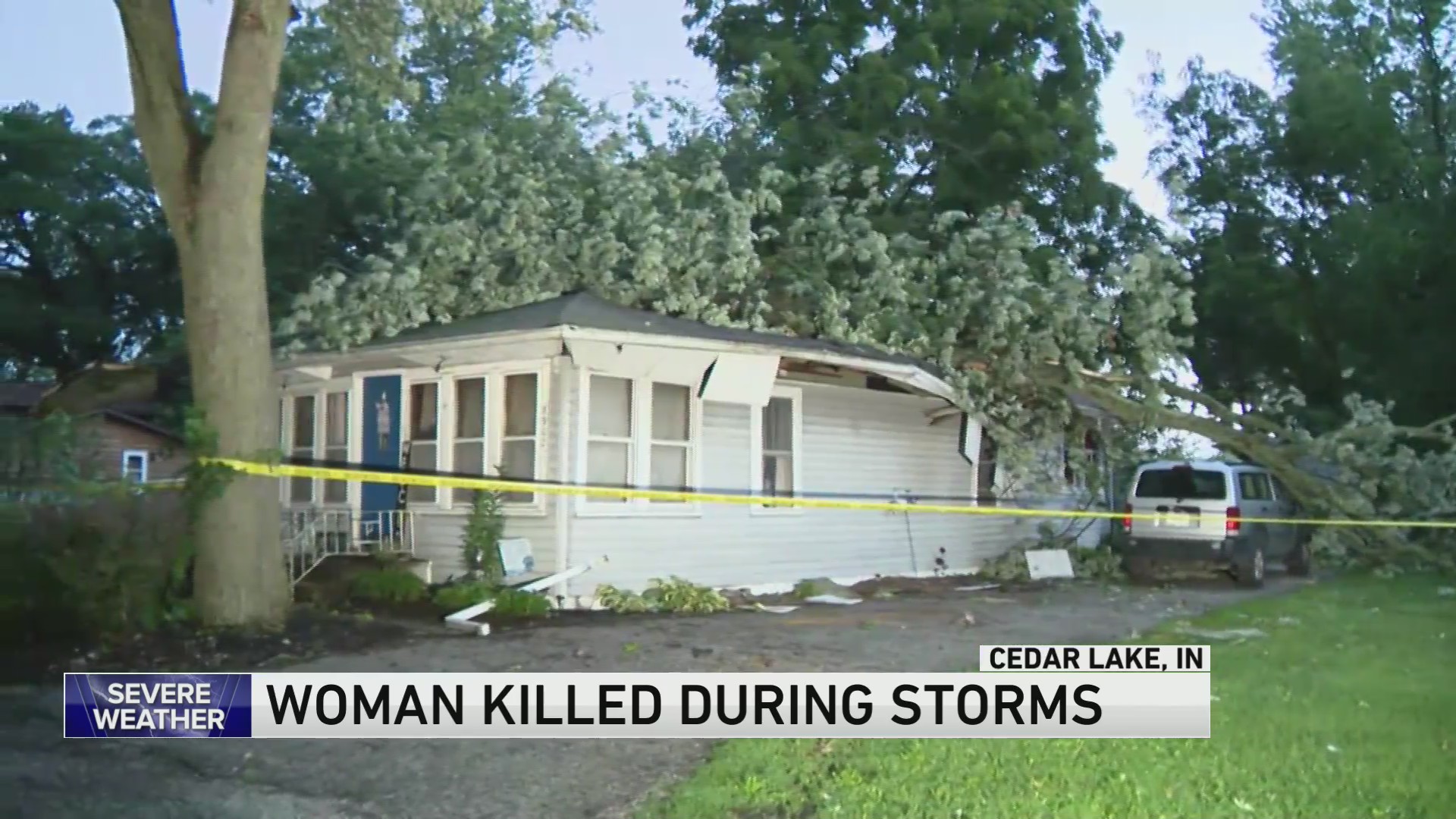 Woman killed after tree falls on home in Northwest Indiana during ...