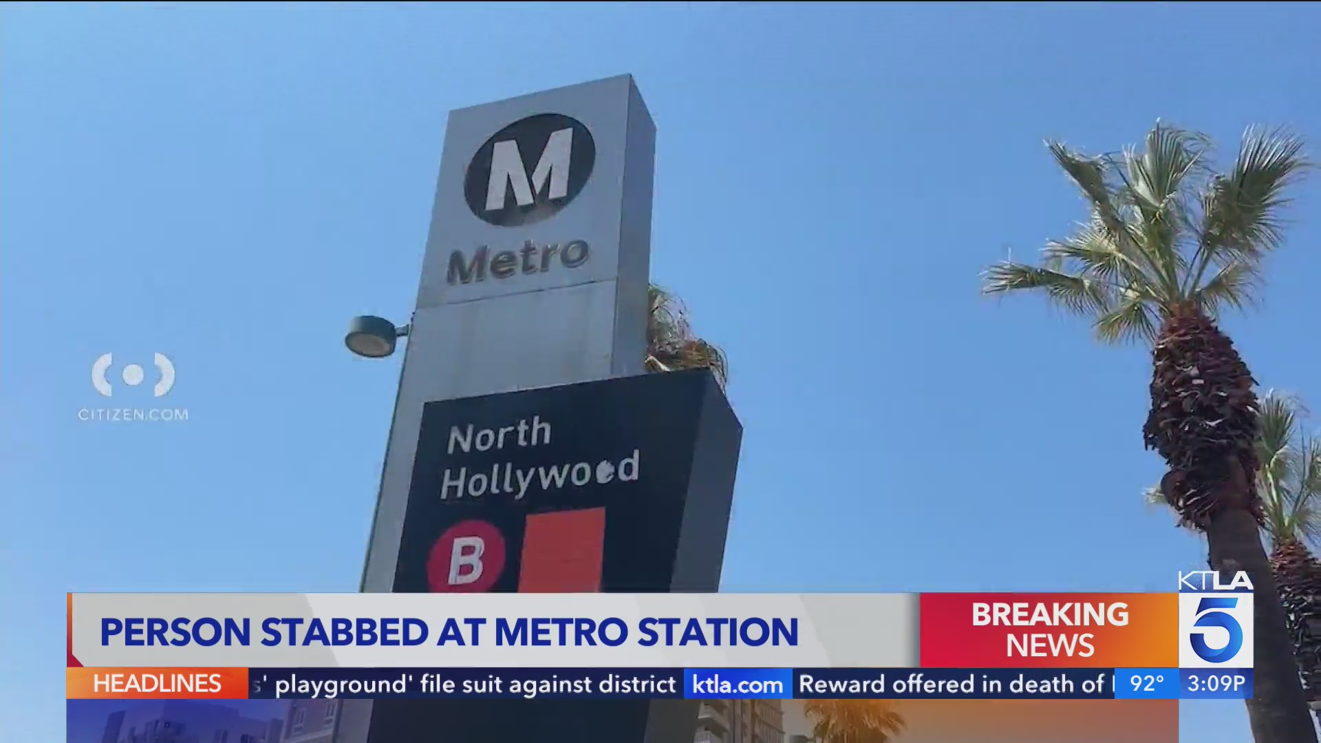 Man stabbed at North Hollywood Metro station – KTLA