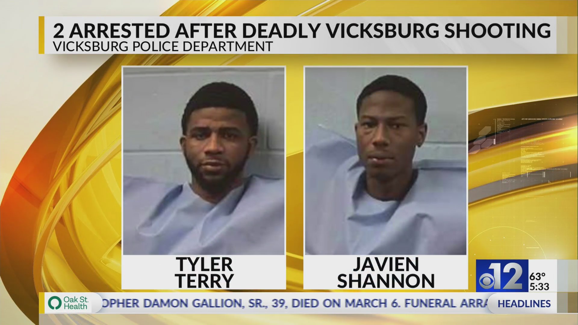 Two men arrested for fatal Vicksburg shooting – WJTV