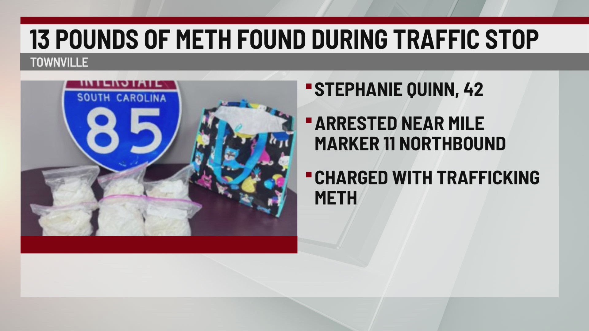 13 pounds of meth found during traffic stop on I-85 – WSPA 7NEWS