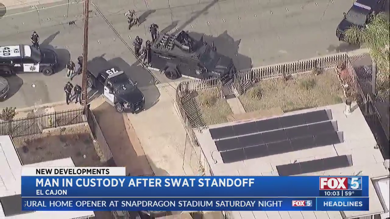 Man in custody after SWAT standoff – FOX 5 San Diego & KUSI News