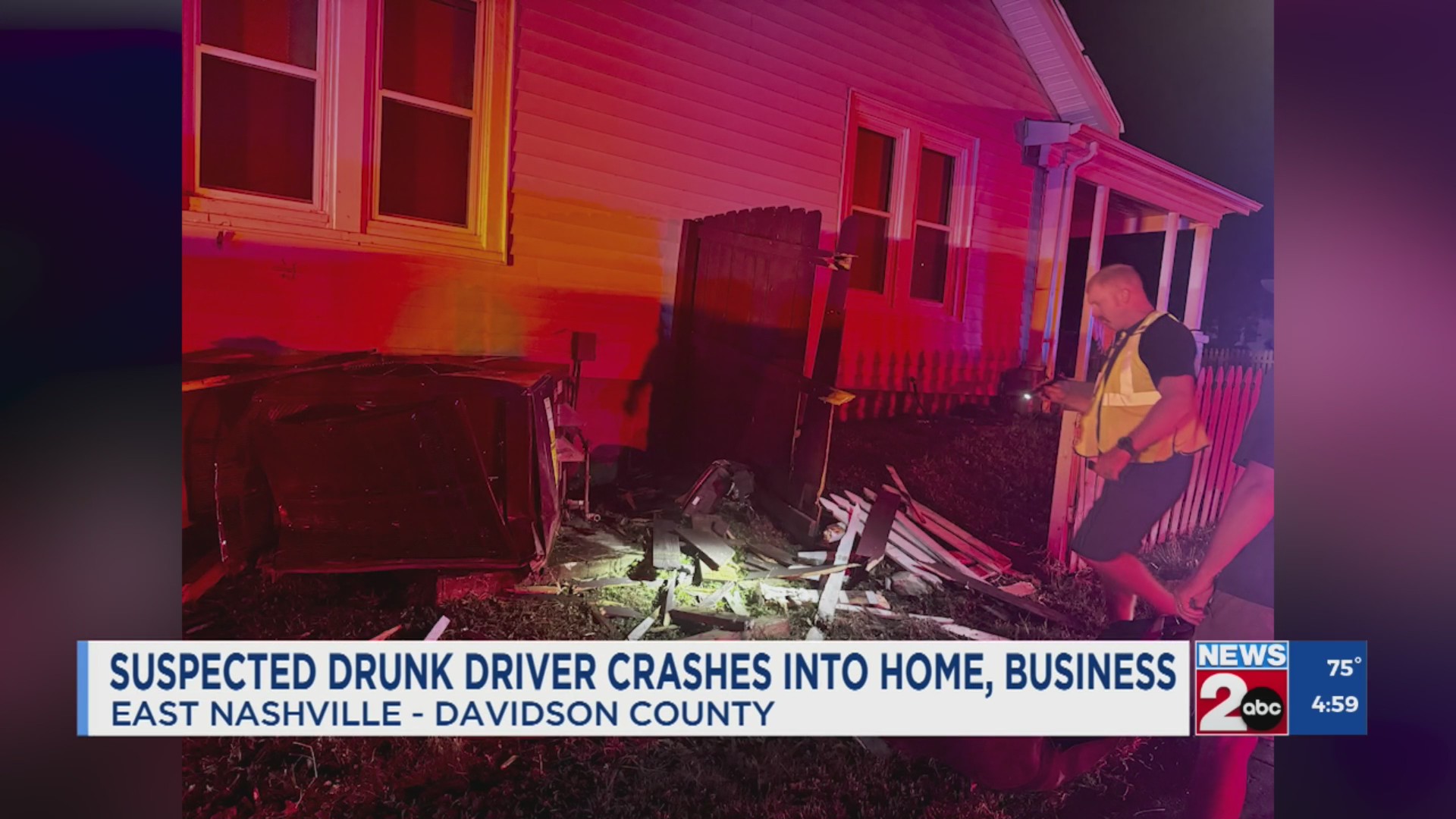 Suspected drunk driver crashes into home, business in East Nashville ...