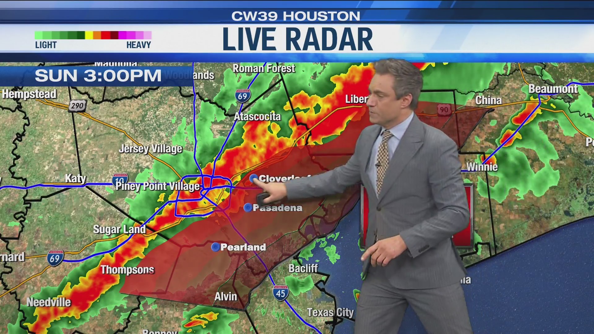 Heavy line of storms as a ushers cold front as some Tornado Watches ...