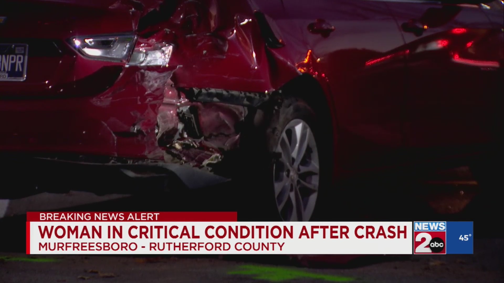Woman in critical condition following Murfreesboro crash – WKRN News 2