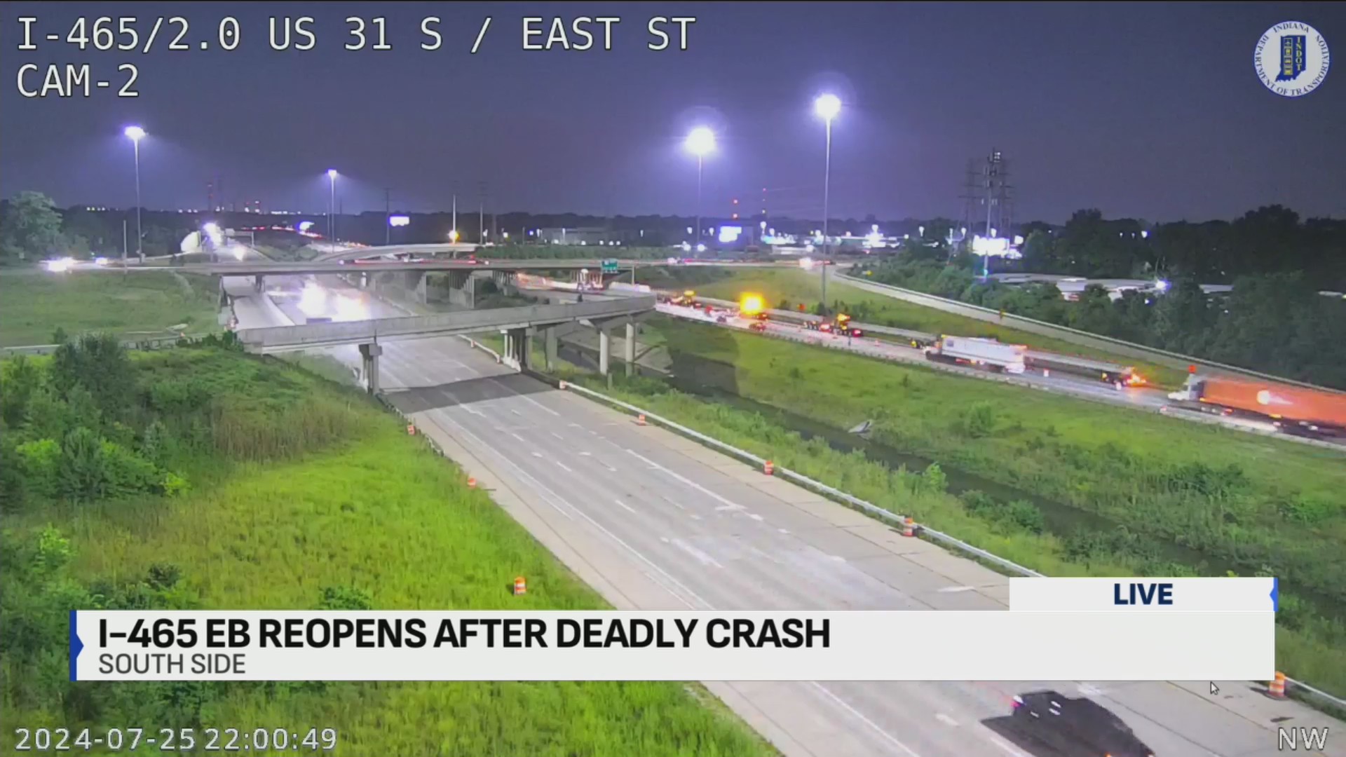 1 killed, 2 injured in I-465 EB crash on Indy’s south side – Fox 59