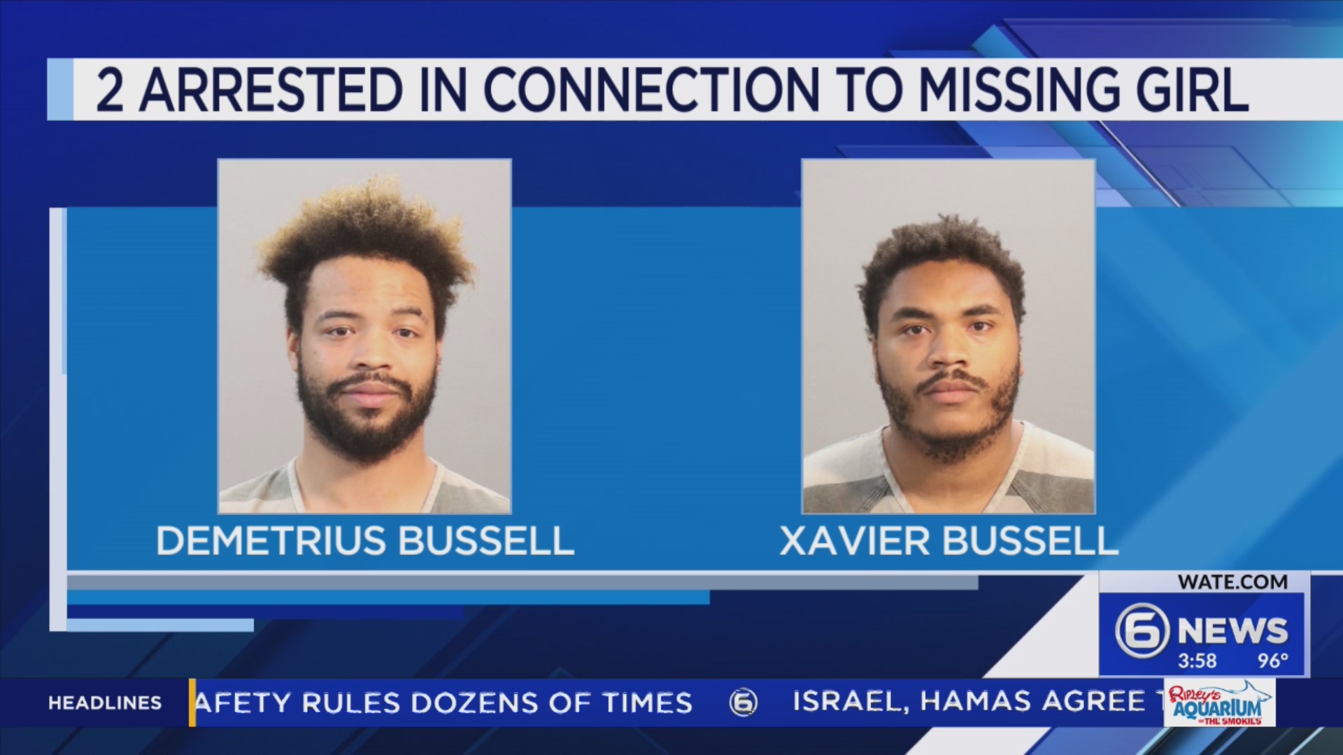 Two arrested in connection to missing girl – WATE 6 On Your Side