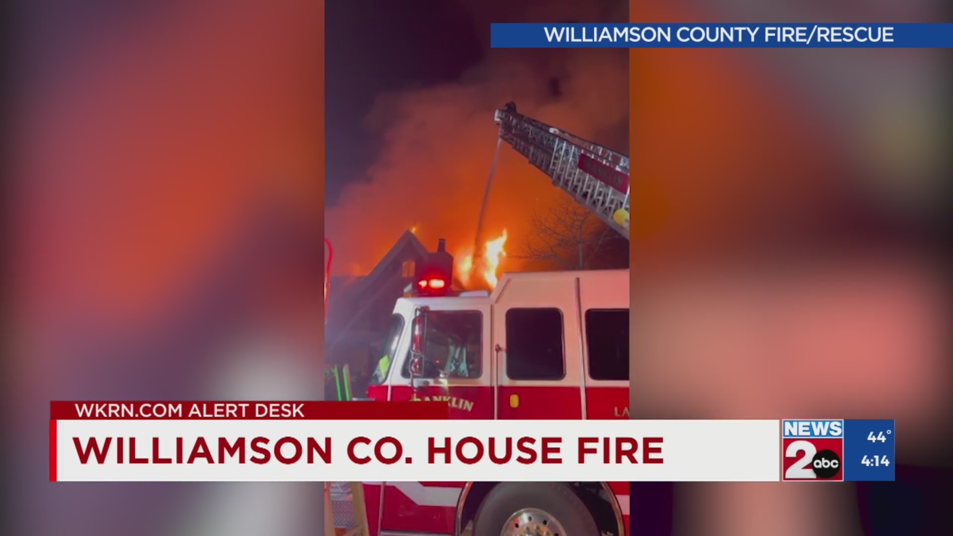 Williamson County firefighters battle house fire for hours – WKRN News 2