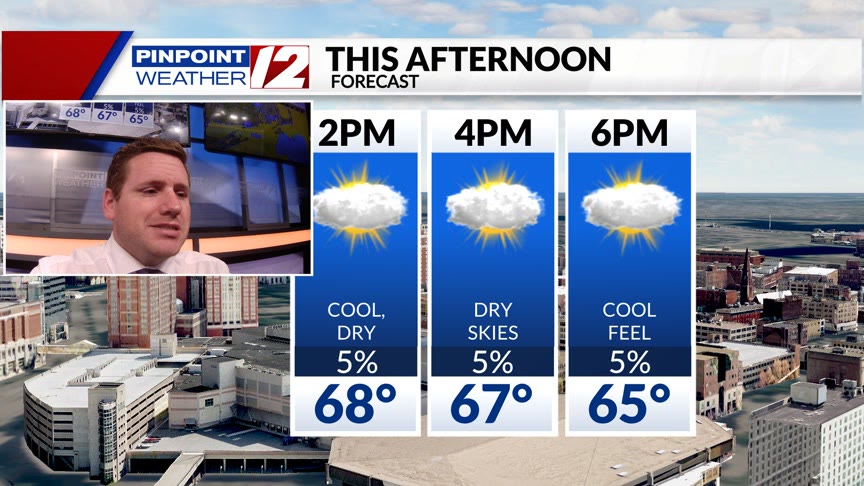 WPRI 12 Weather Now 9/29/24: Dry Skies and Cooler Temperatures Today ...