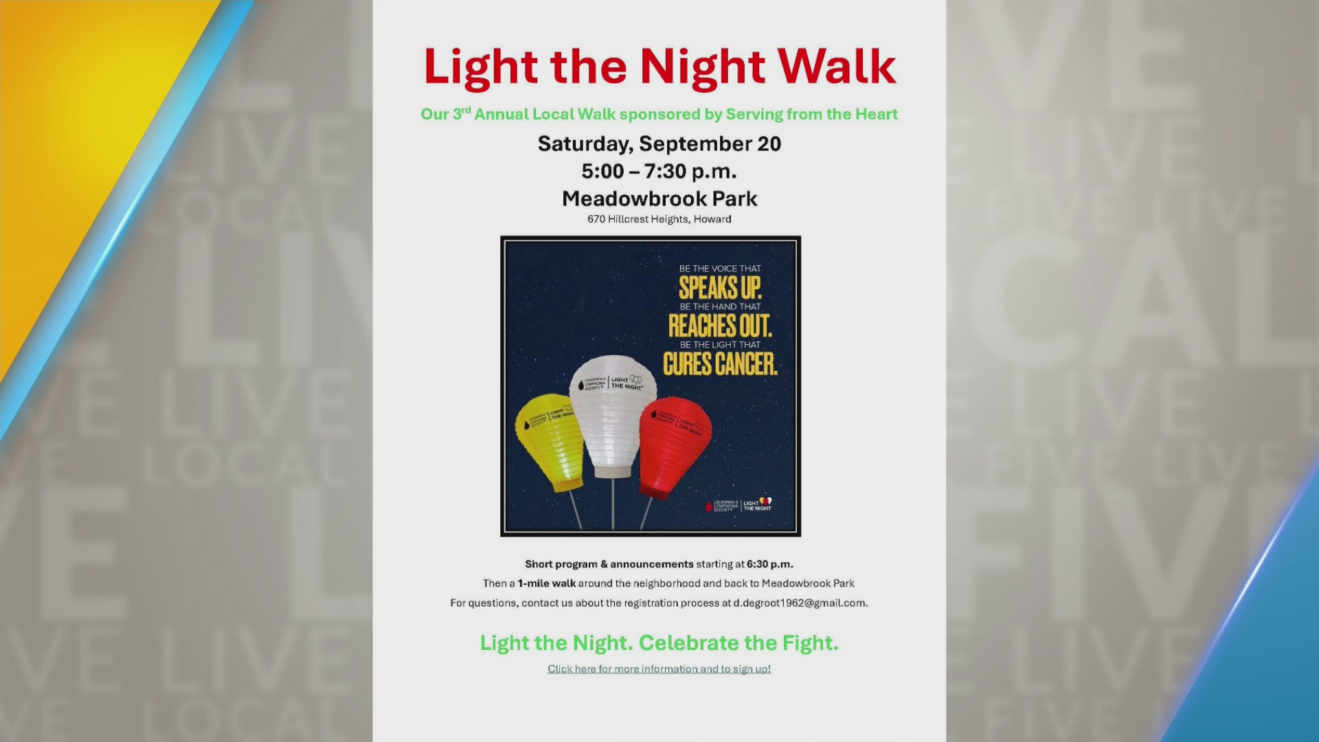 Light the Night Walk 9-10-25 – WFRV Local 5 – Green Bay, Appleton
