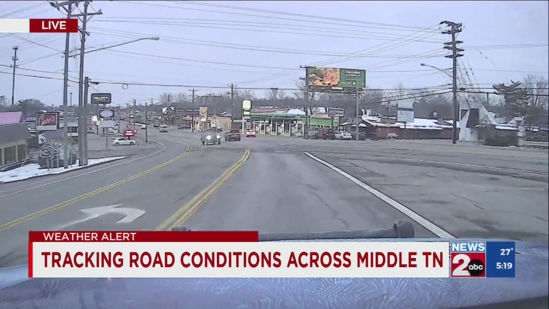 Tracking Middle TN road conditions as night falls – WKRN News 2