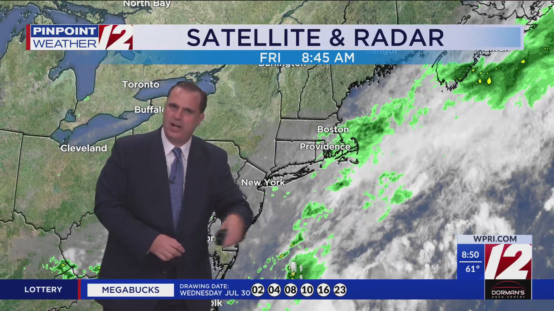 WPRI 12 Weather Forecast for 8/1/25: Drying out today; nice weekend ...