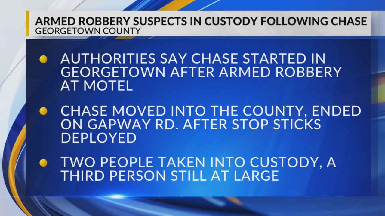 Armed robbery suspects wreck vehicle during Georgetown County chase ...