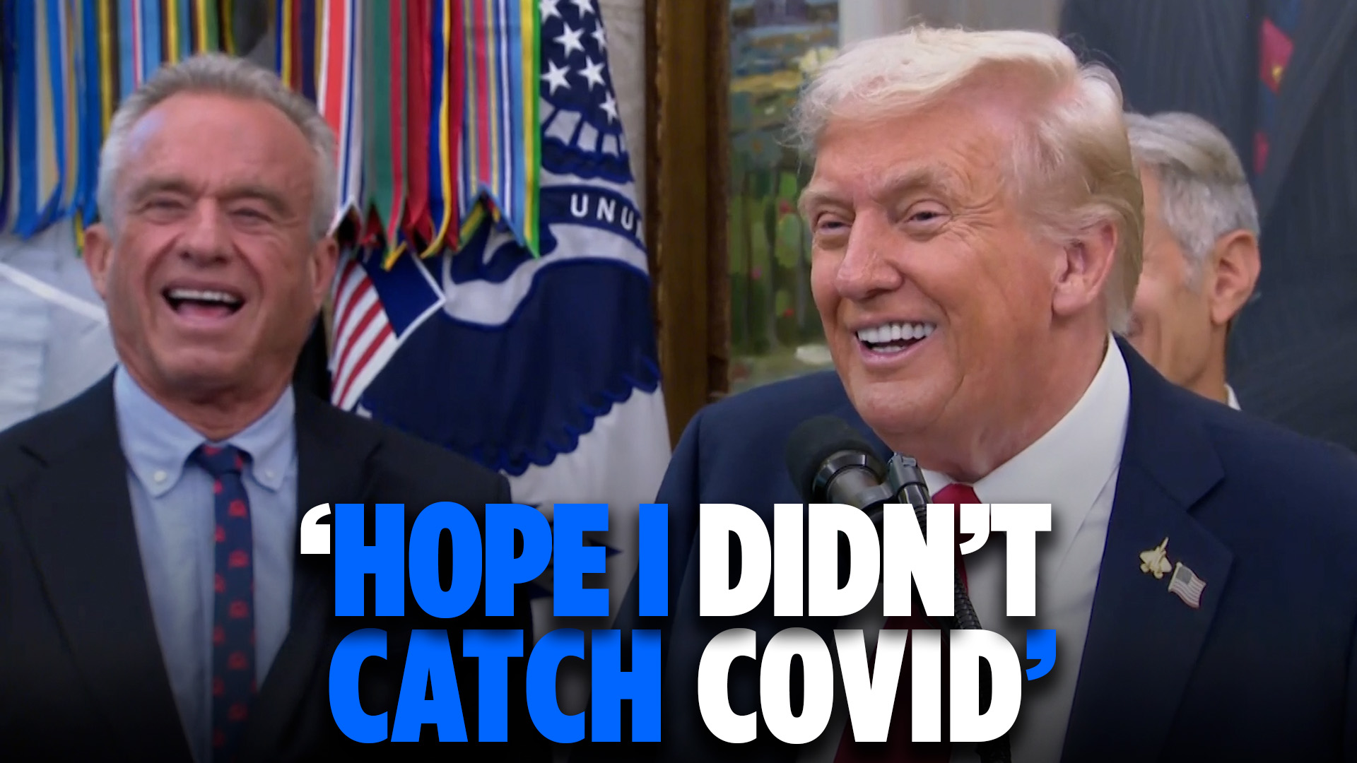 Trump Jokes About Contracting COVID After Health Secretary Kennedy Sneezes During Pfizer Drug Pricing Announcement