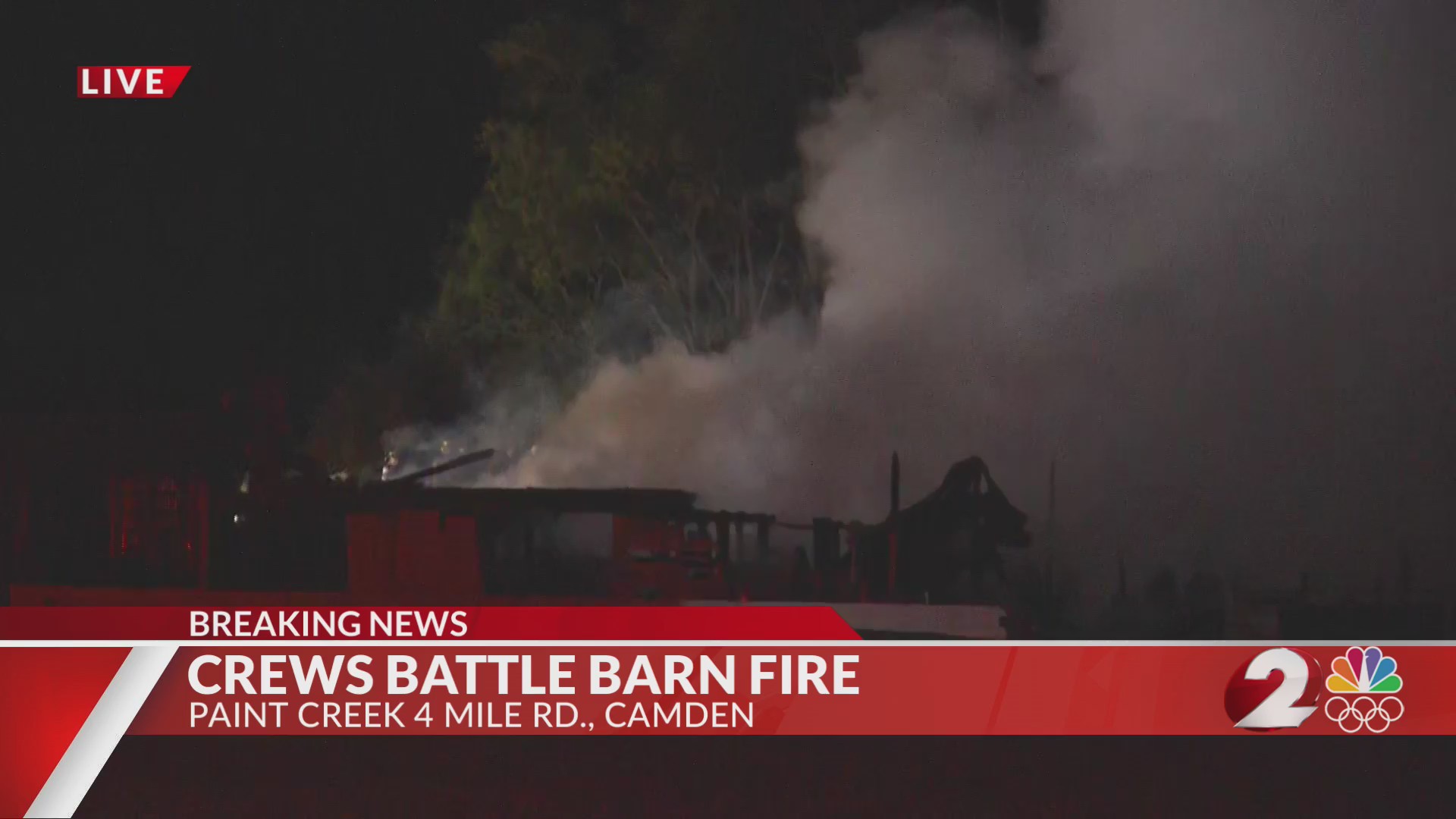 Crews battle barn fire in Camden – WDTN.com