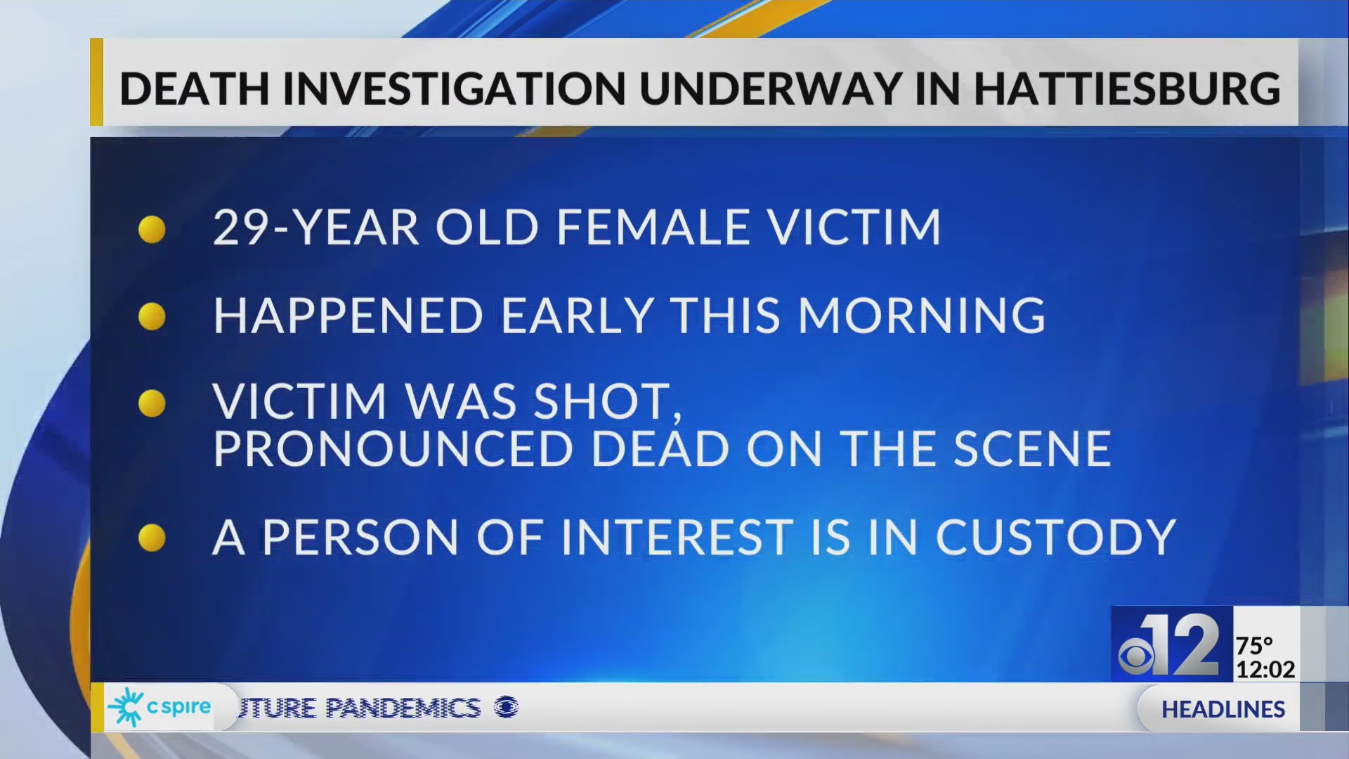 Death investigation underway after woman found shot on Hattiesburg ...