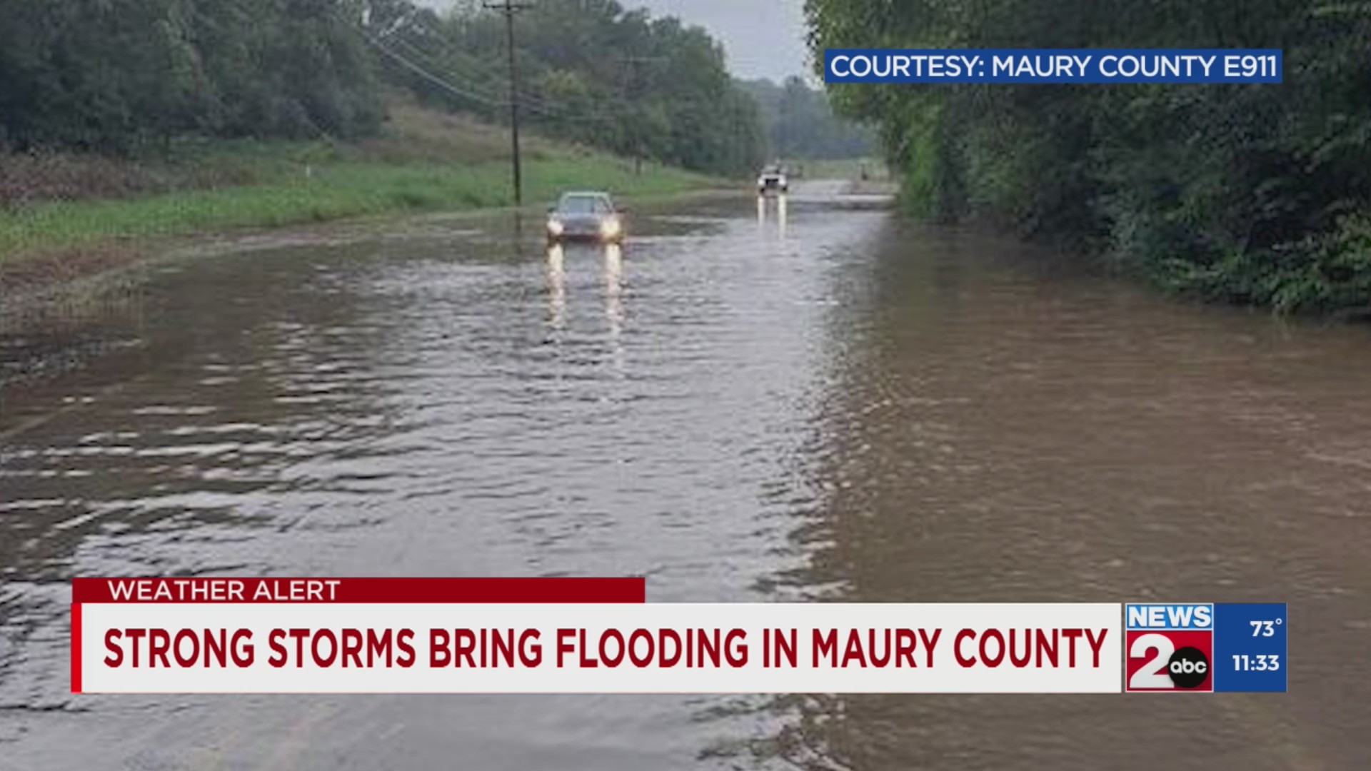 Flooding in Maury County after morning storms – WKRN News 2