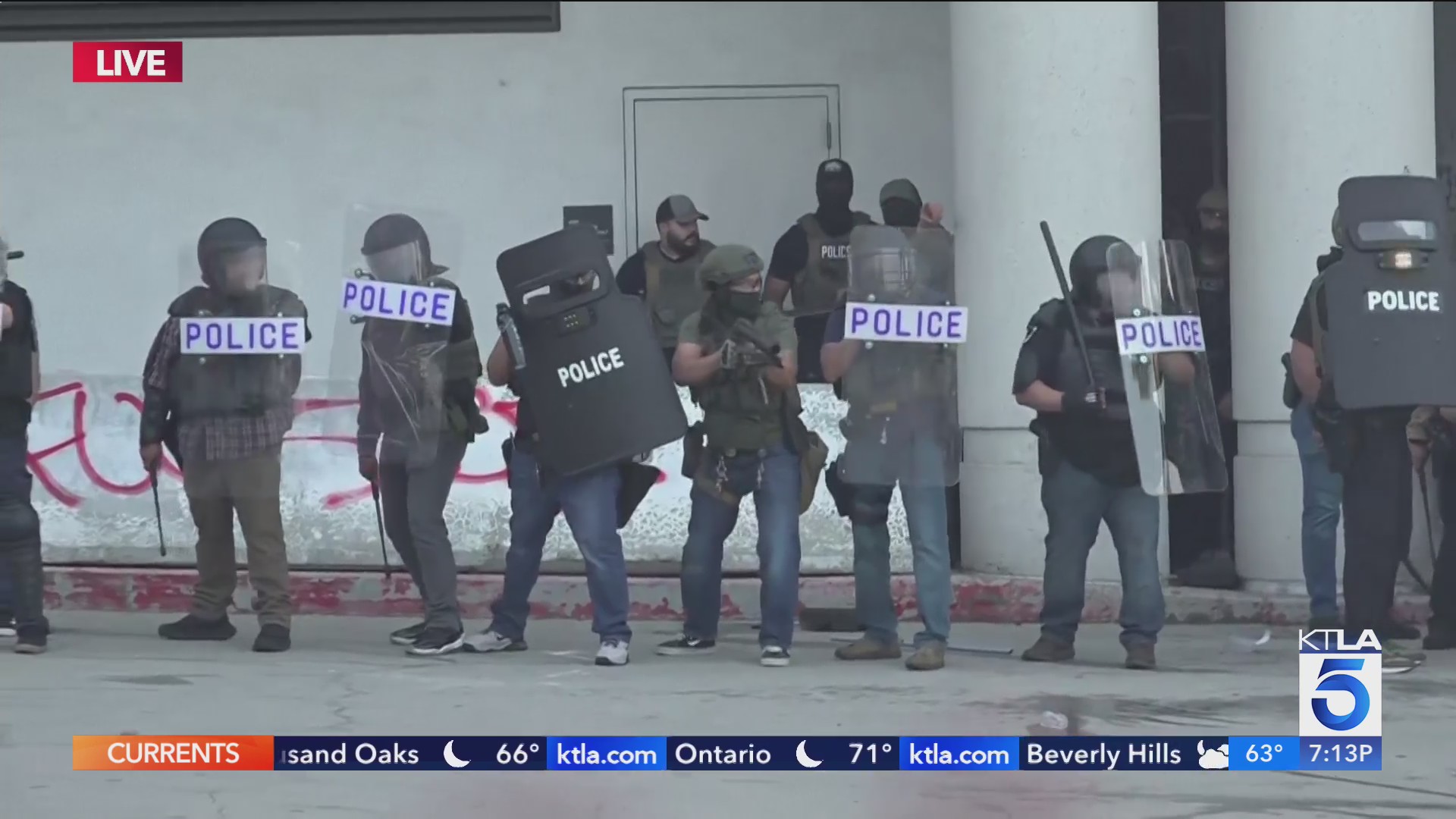 Protests erupt after dozens detained in sweeping Los Angeles ICE raids ...