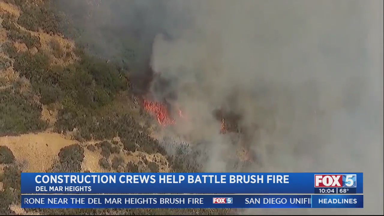 Construction crews help battle brush fire – FOX 5 San Diego & KUSI News