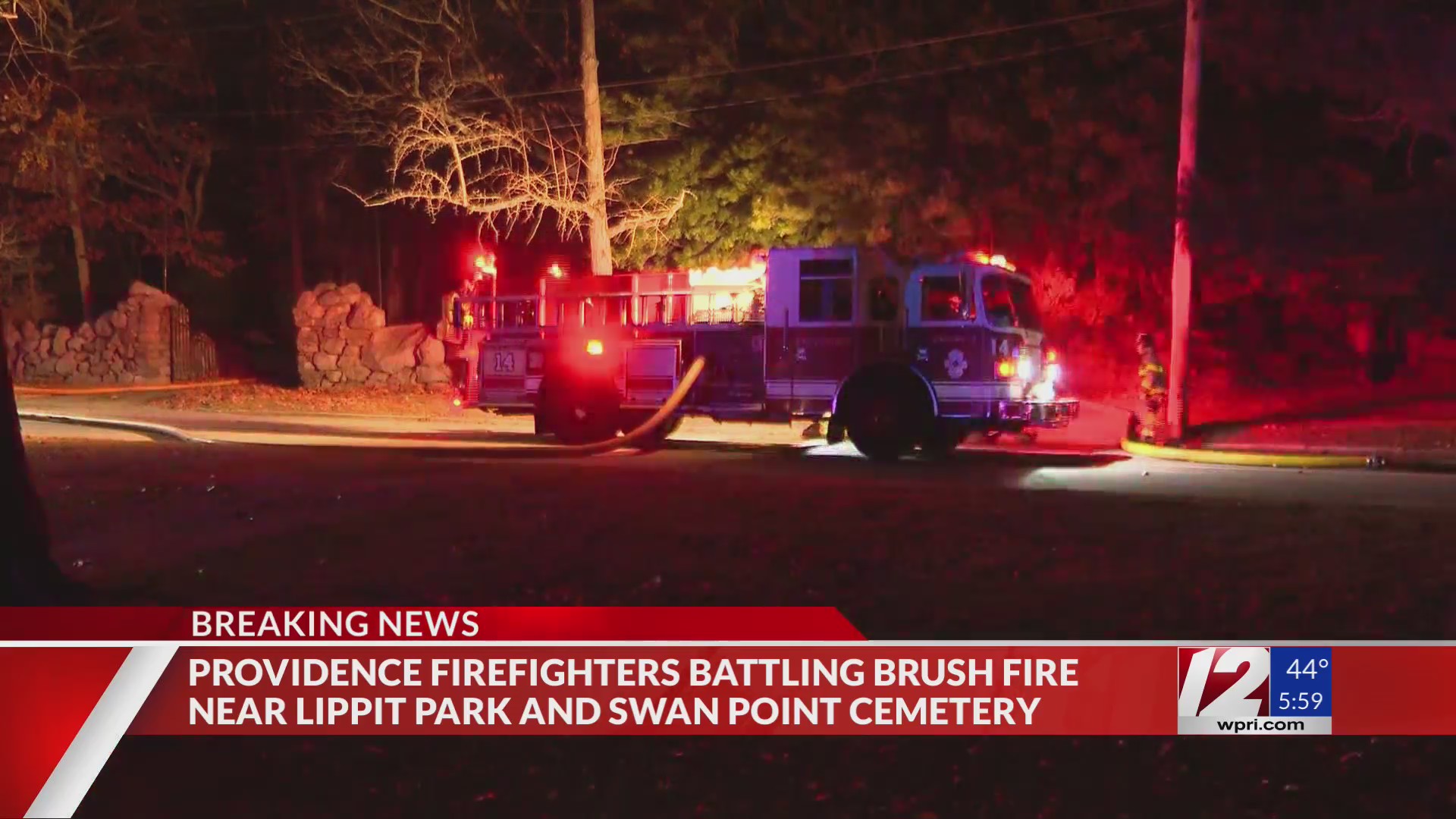 Brush fire breaks out near Providence cemetery – WPRI.com