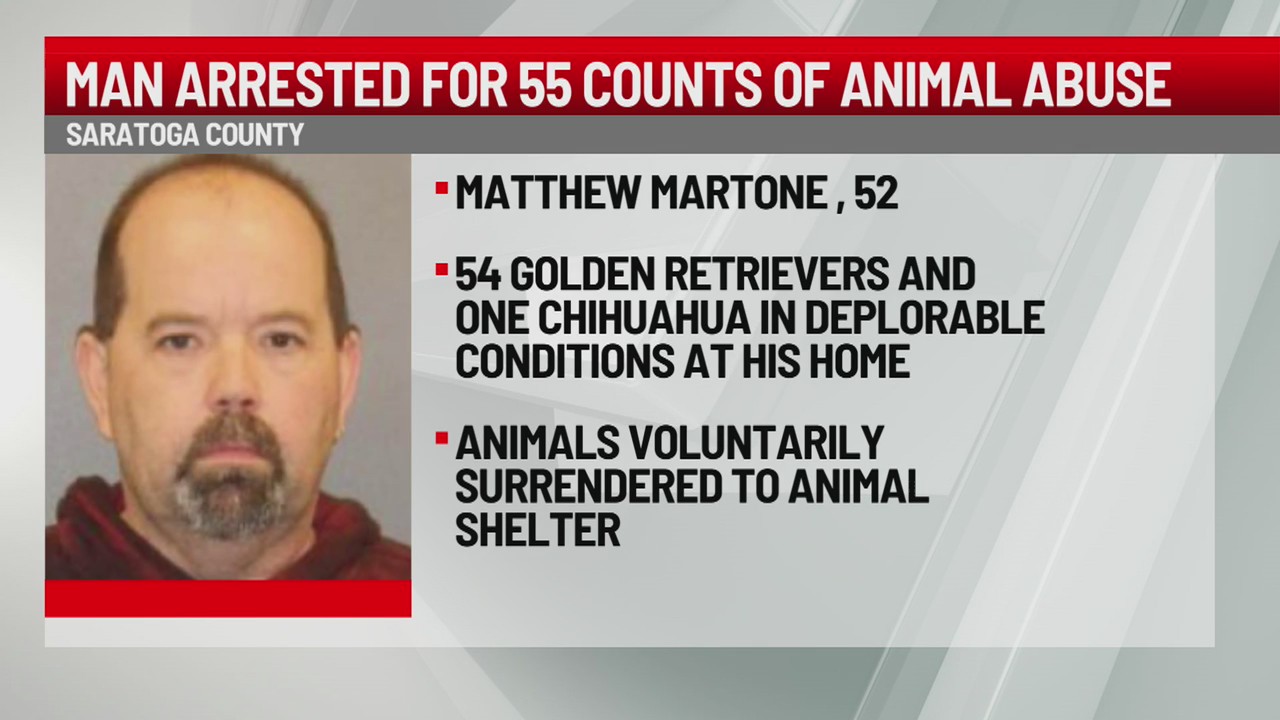 Man arrested on 55 counts of animal abuse – NEWS10 ABC