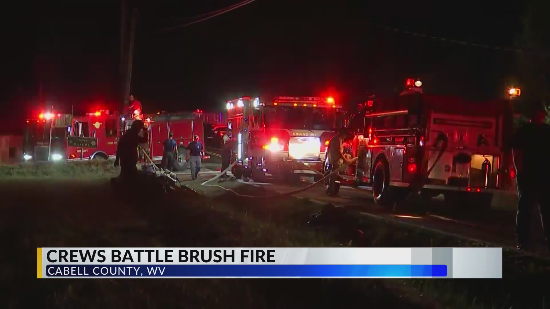 Crews battle brush fire in Cabell County – WOWK 13 News