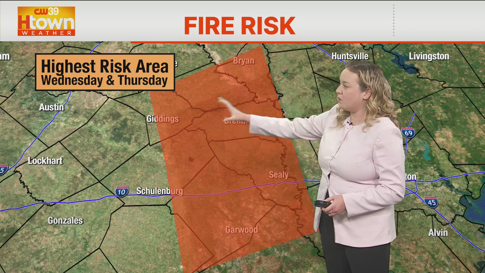 Highest fire risk areas around Houston and in southeast Texas this week ...