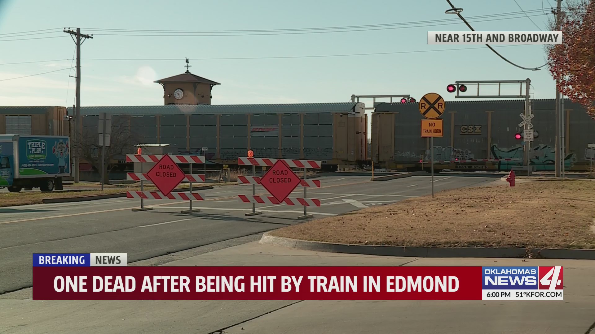 One dead after being hit by train in Edmond – KFOR.com Oklahoma City