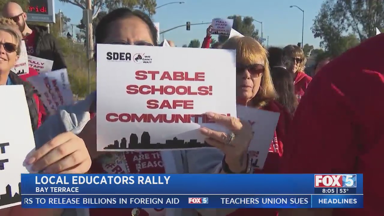 San Diego Unified educators rally as contract negotiations begin – FOX ...