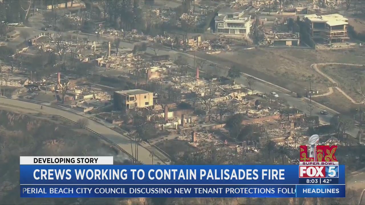 Crews still working to contain Palisades Fire in LA – FOX 5 San Diego ...