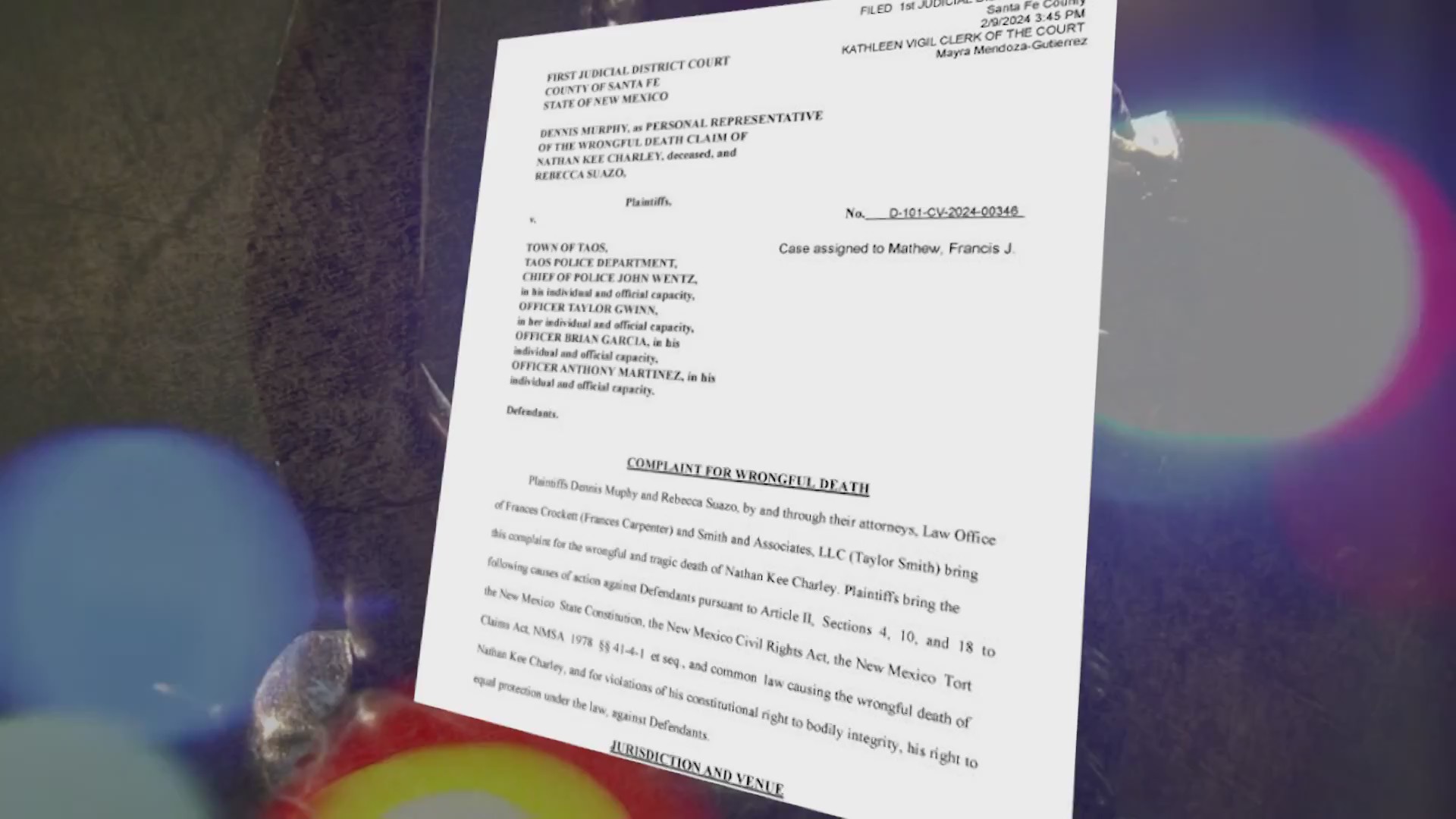 Federal lawsuit filed against Taos police by family of man killed in ...