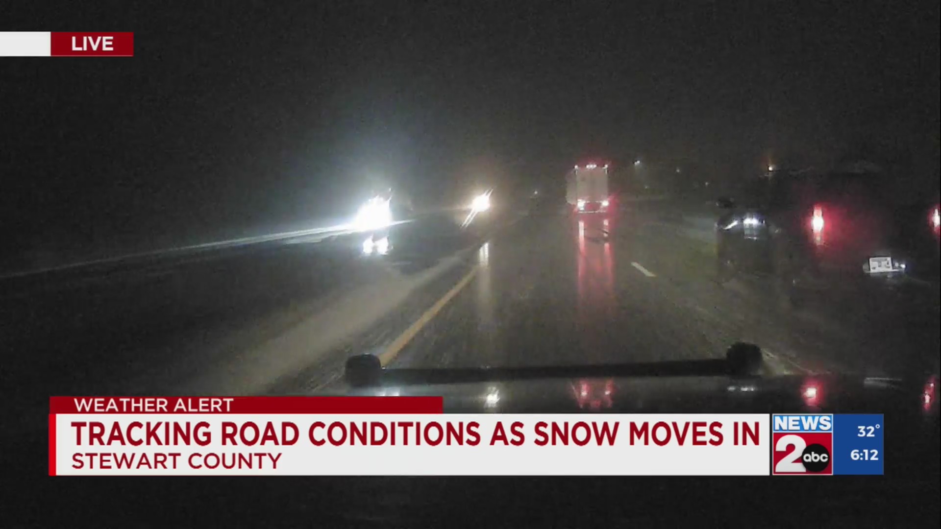 Tracking road conditions as snow moves into Middle TN – WKRN News 2