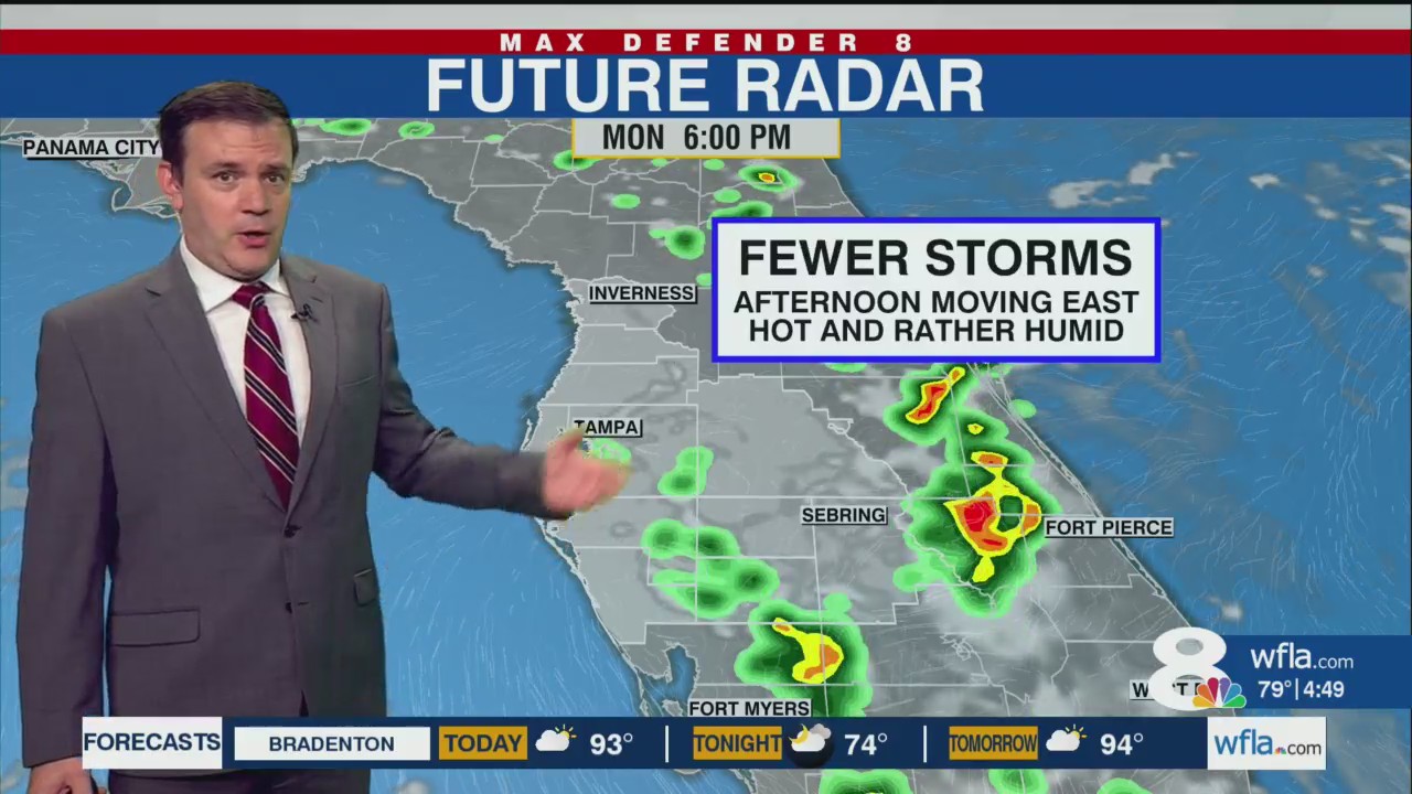Hot with a few showers Memorial Day – WFLA