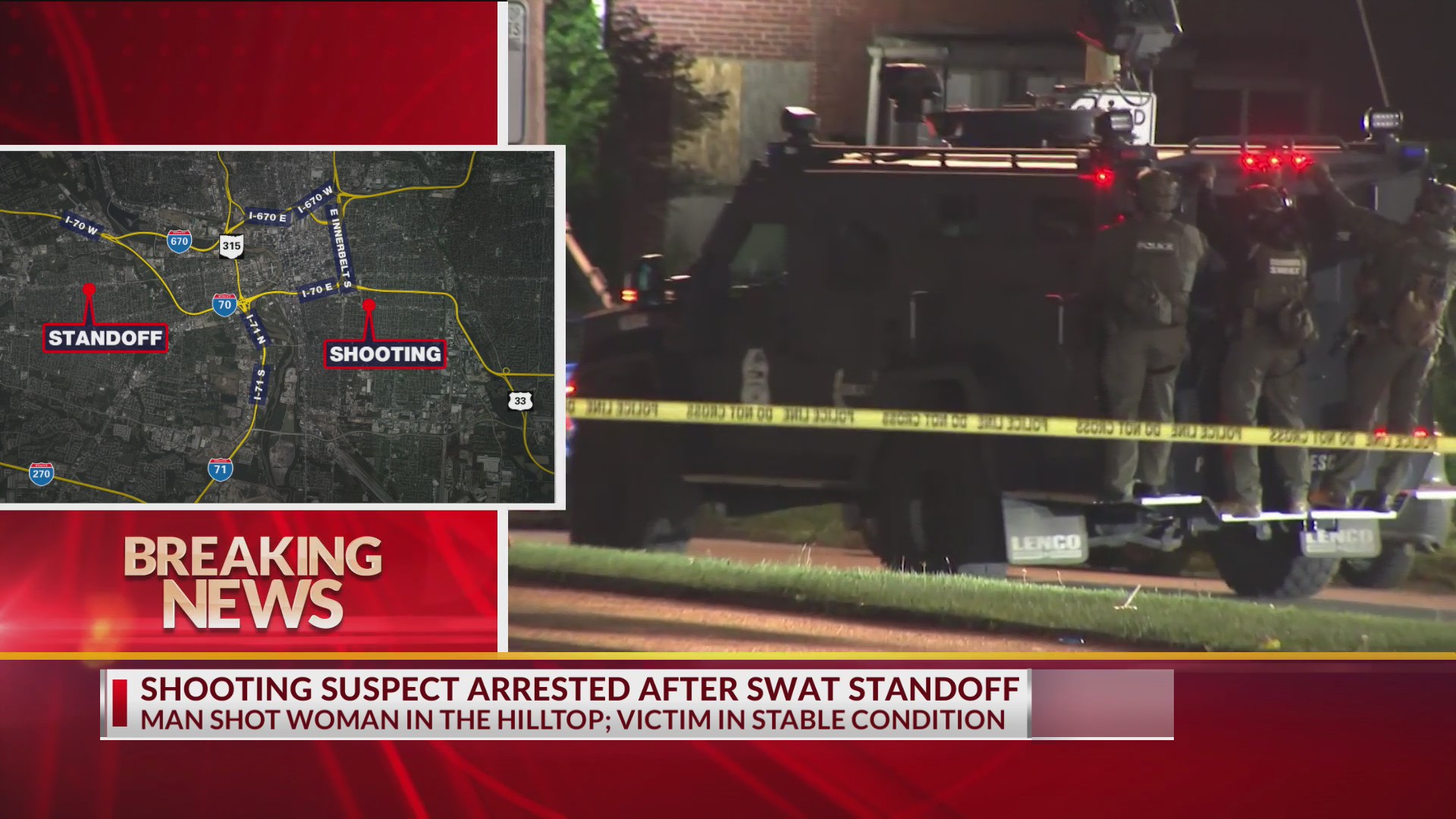 Columbus shooting suspect arrested after SWAT standoff – NBC4 WCMH-TV