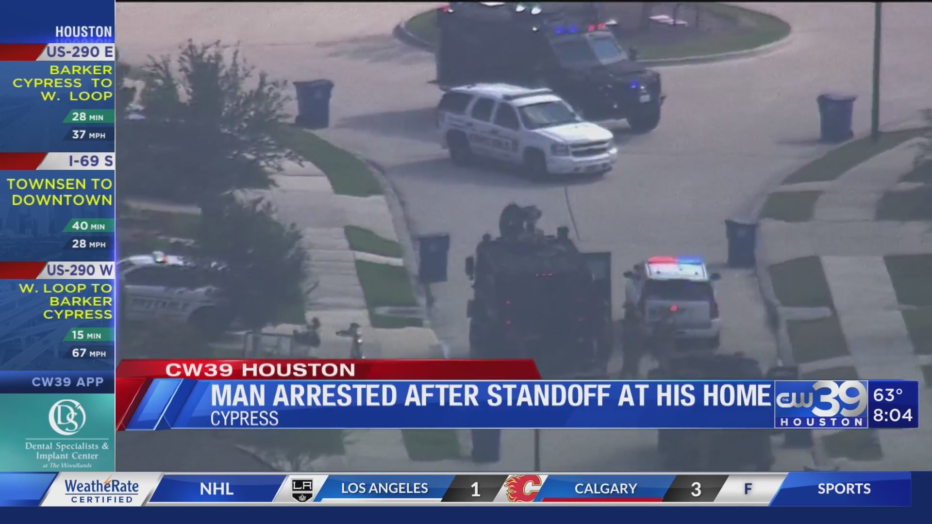 Cypress man arrested after SWAT standoff at his home – CW39 Houston