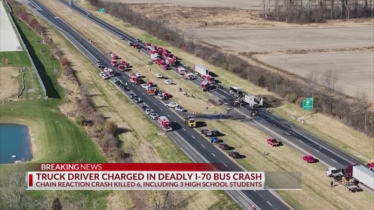 Truck driver charged in I-70 bus crash that killed six – NBC4 WCMH-TV