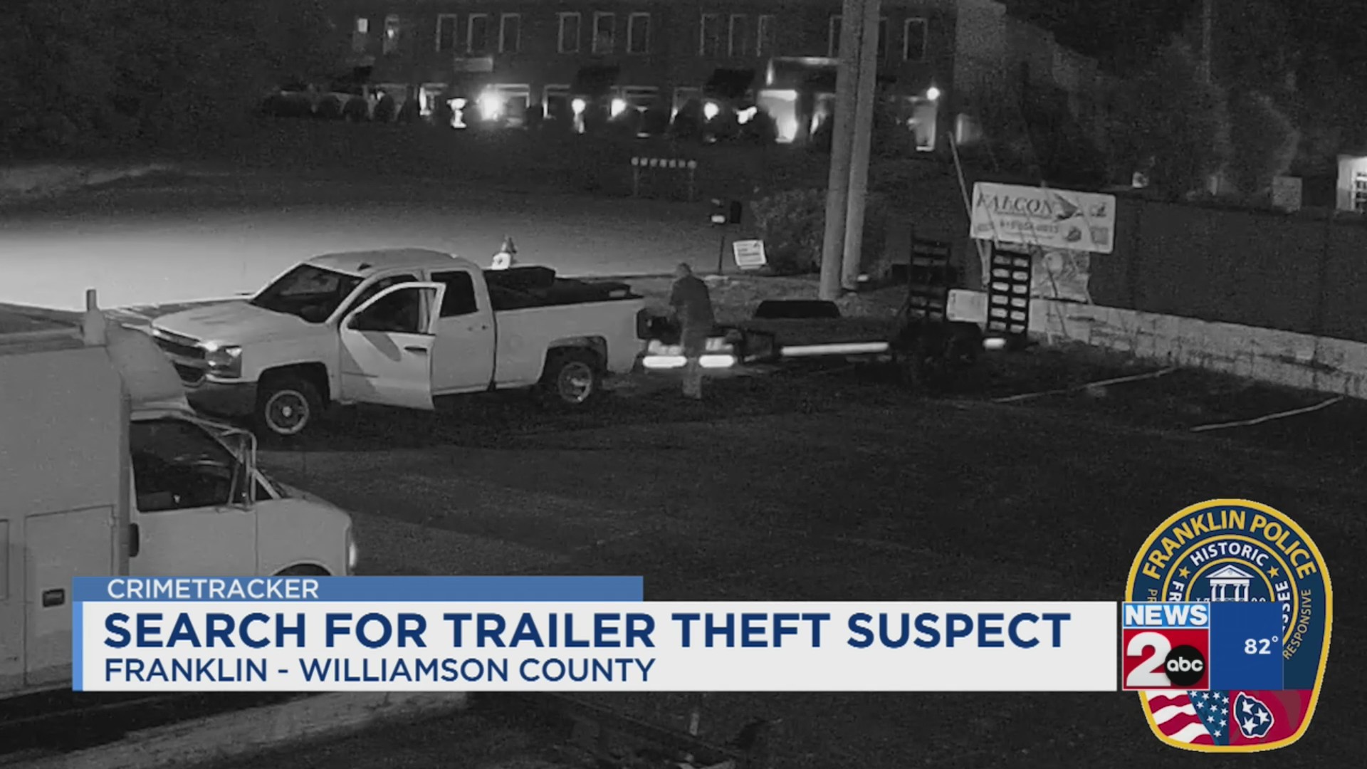 Franklin police searching for suspect in trailer theft caught on camera ...