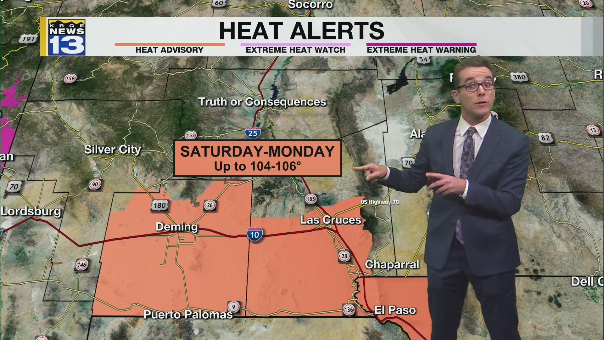 Dangerous heat for some in New Mexico with few storms – KRQE NEWS 13 ...