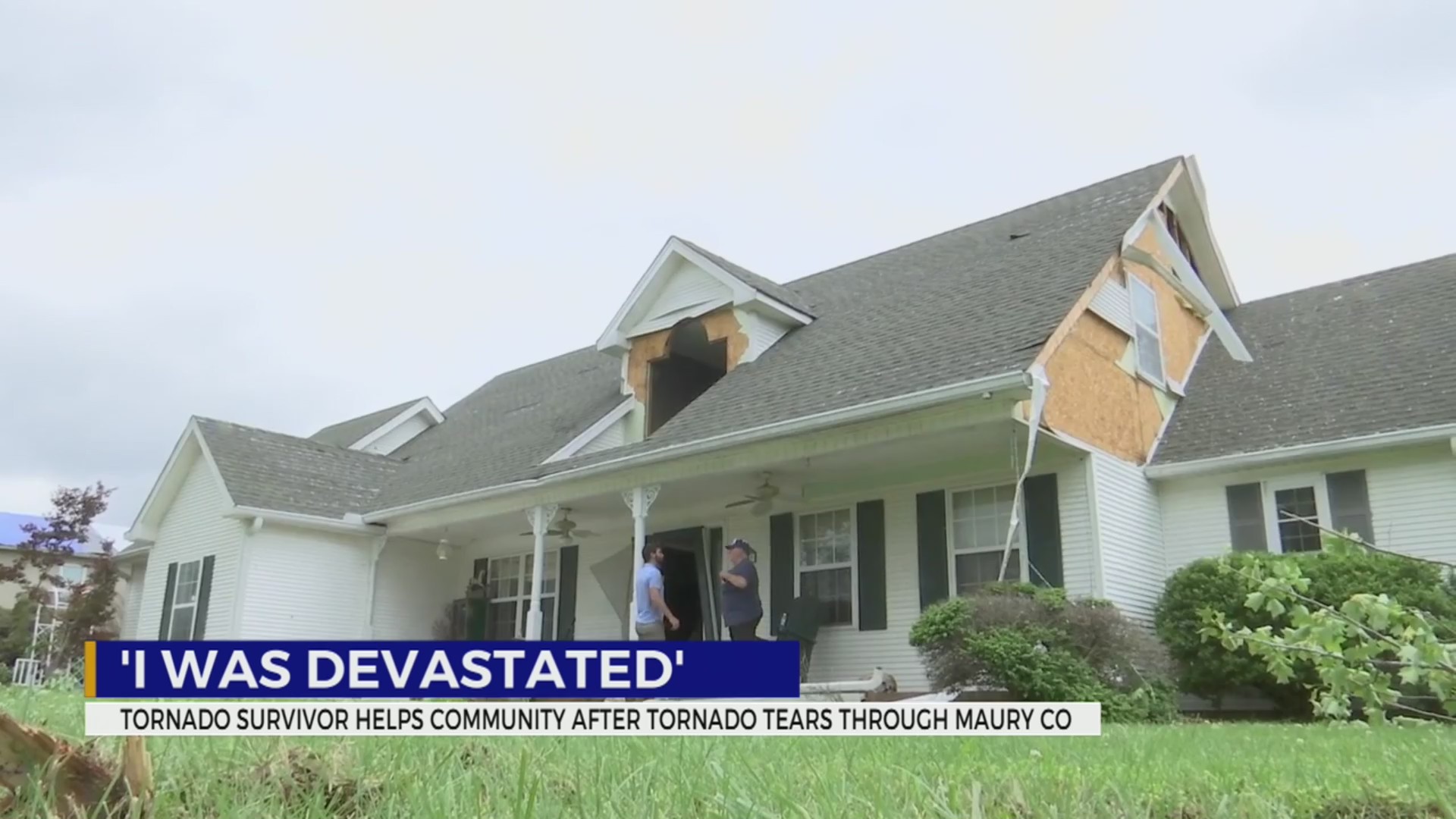 Tornado survivor helps community after storm tears through Maury County ...
