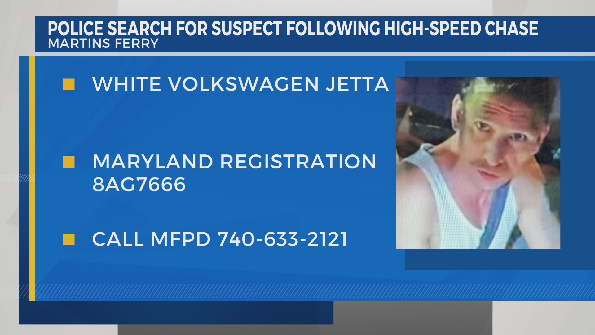 Ohio police search for suspect following high-speed chase – WTRF