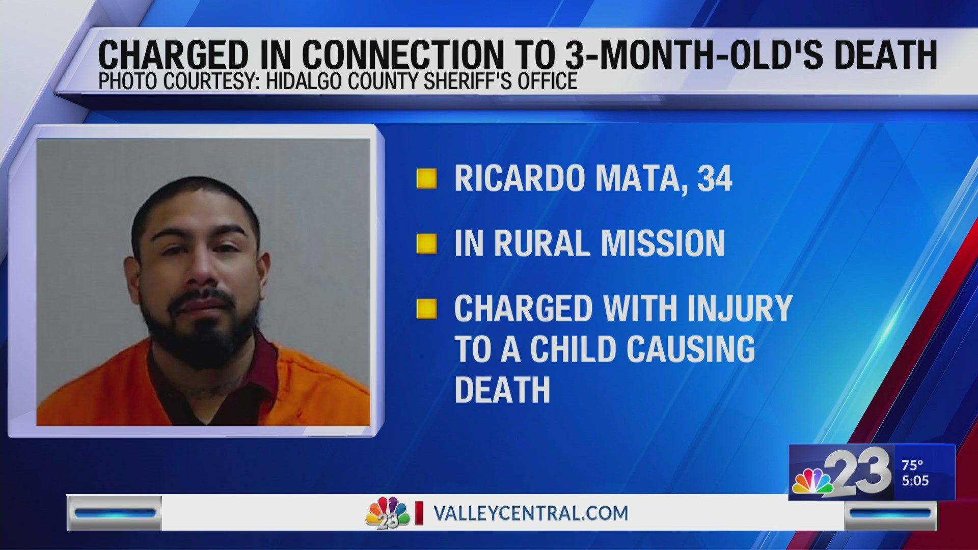 Man charged with death of 3 month old child – KVEO-TV