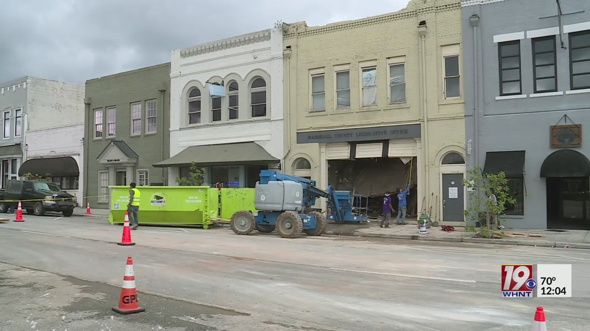 Traffic Detour Set in Guntersville Due to Damaged Building Sept 27