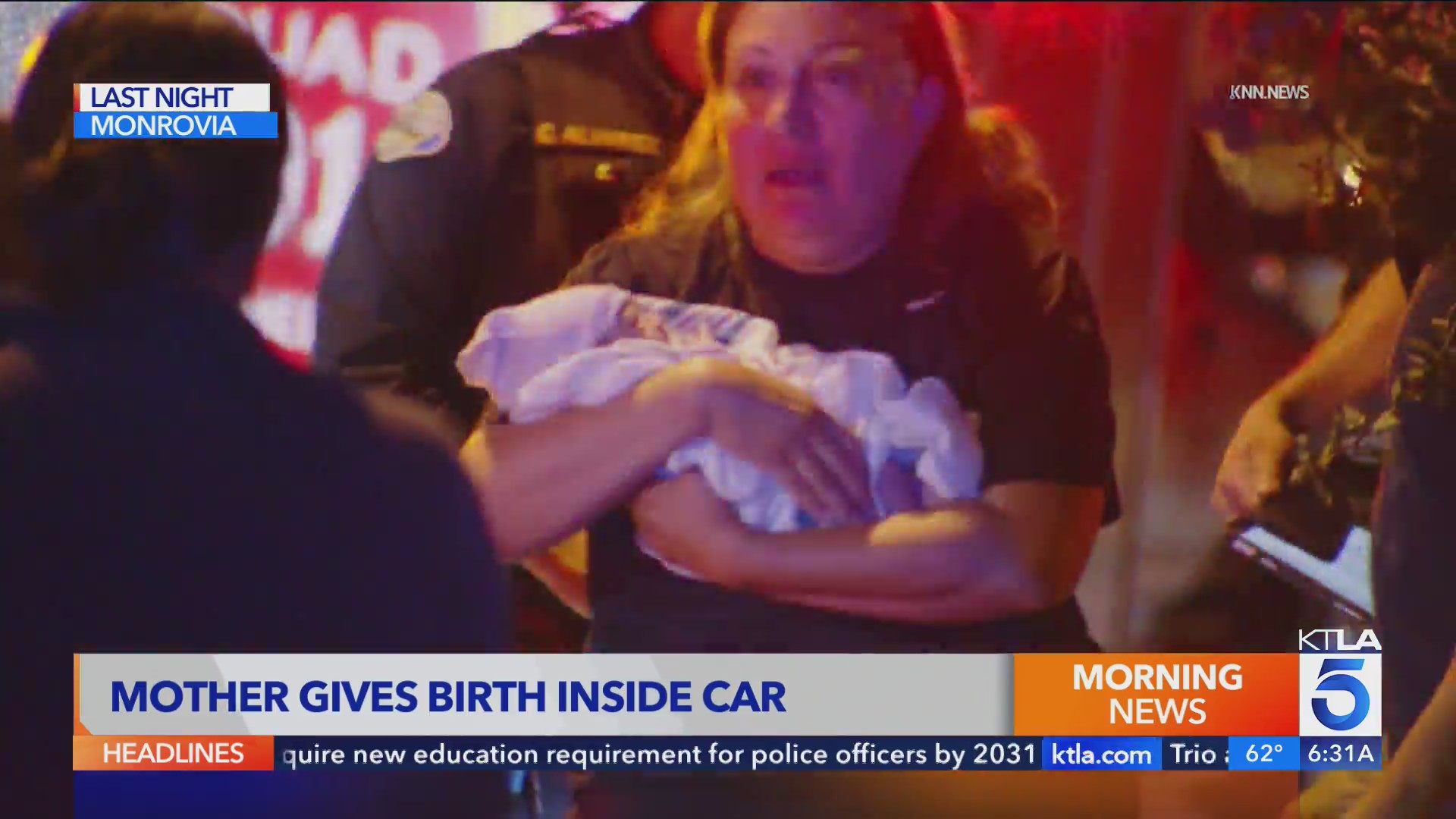 Mother goes into labor, gives birth to baby girl in car – KTLA
