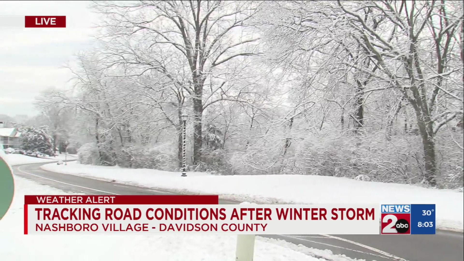 Tracking road conditions in Nashboro Village – WKRN News 2