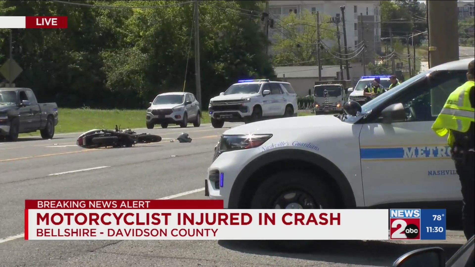 Portion of Dickerson Pike closed following crash – WKRN News 2