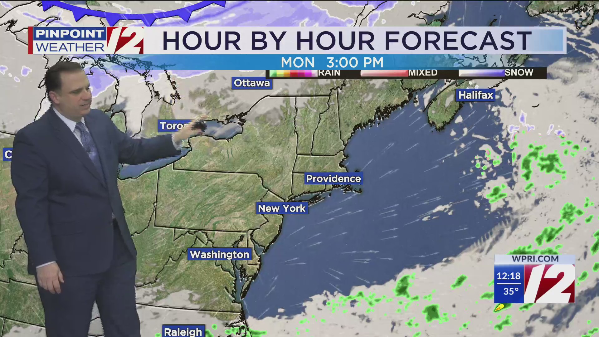 WPRI 12 Weather Forecast for 1/27/25: Windy and dry today; snow shower ...
