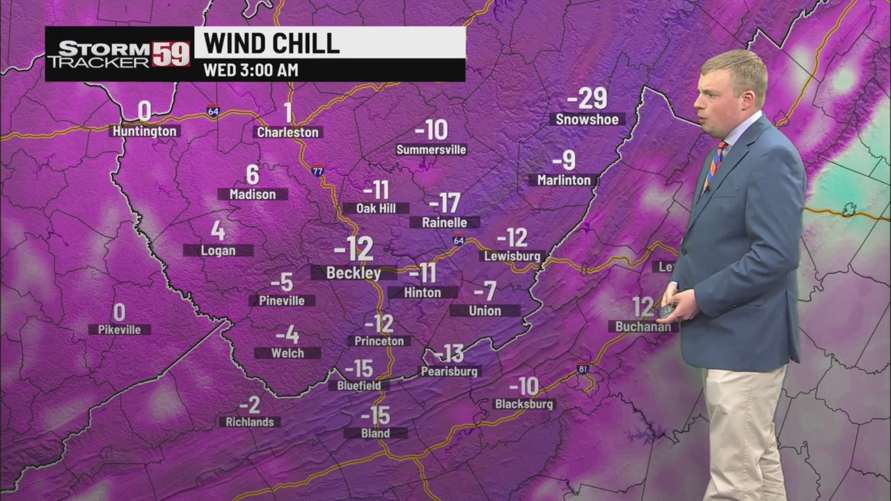 Brutally cold wind chill values and a burst of snow tonight – WVNS
