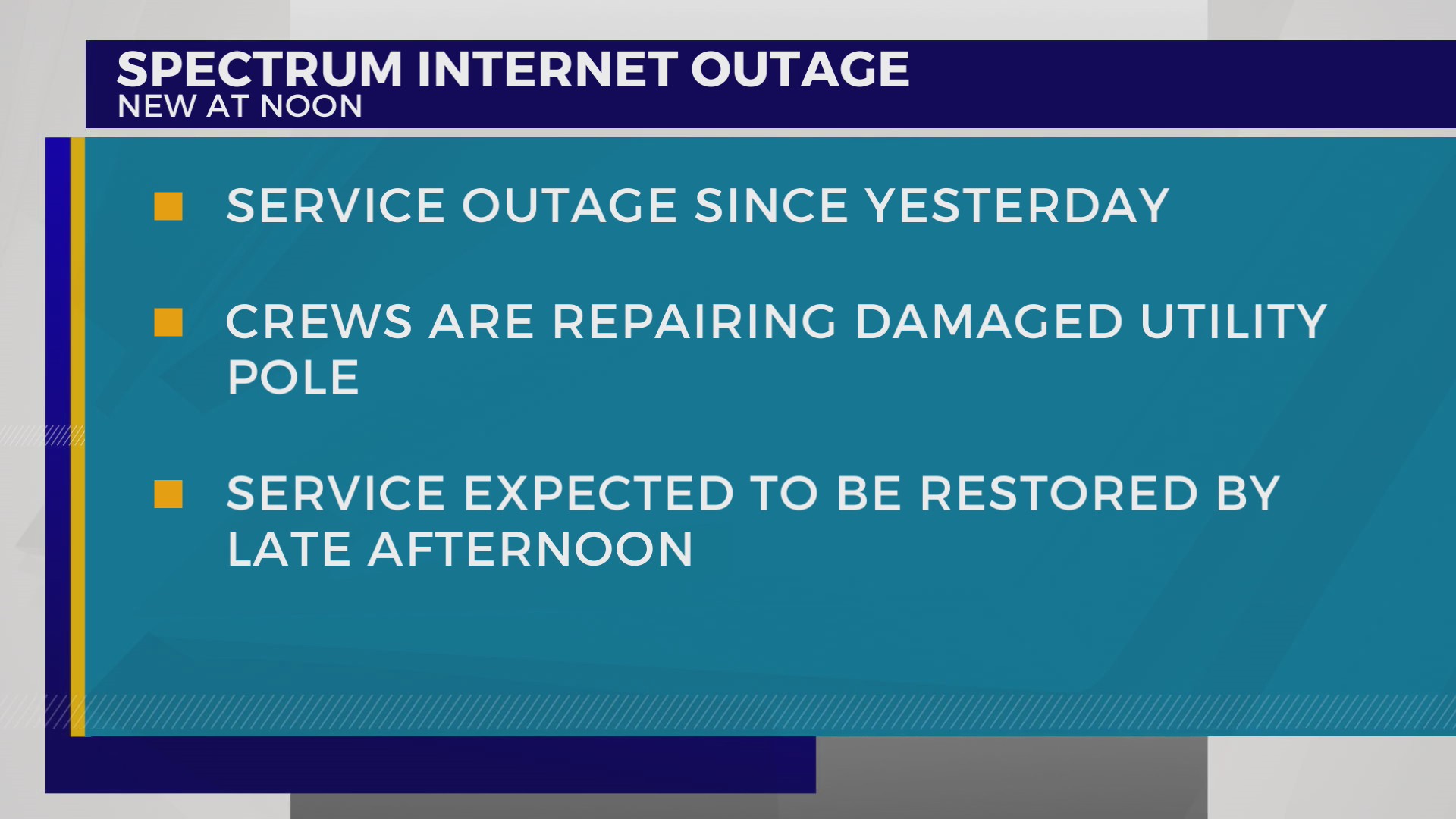 Damaged fibers cause Spectrum outages in TriCities WJHL TriCities