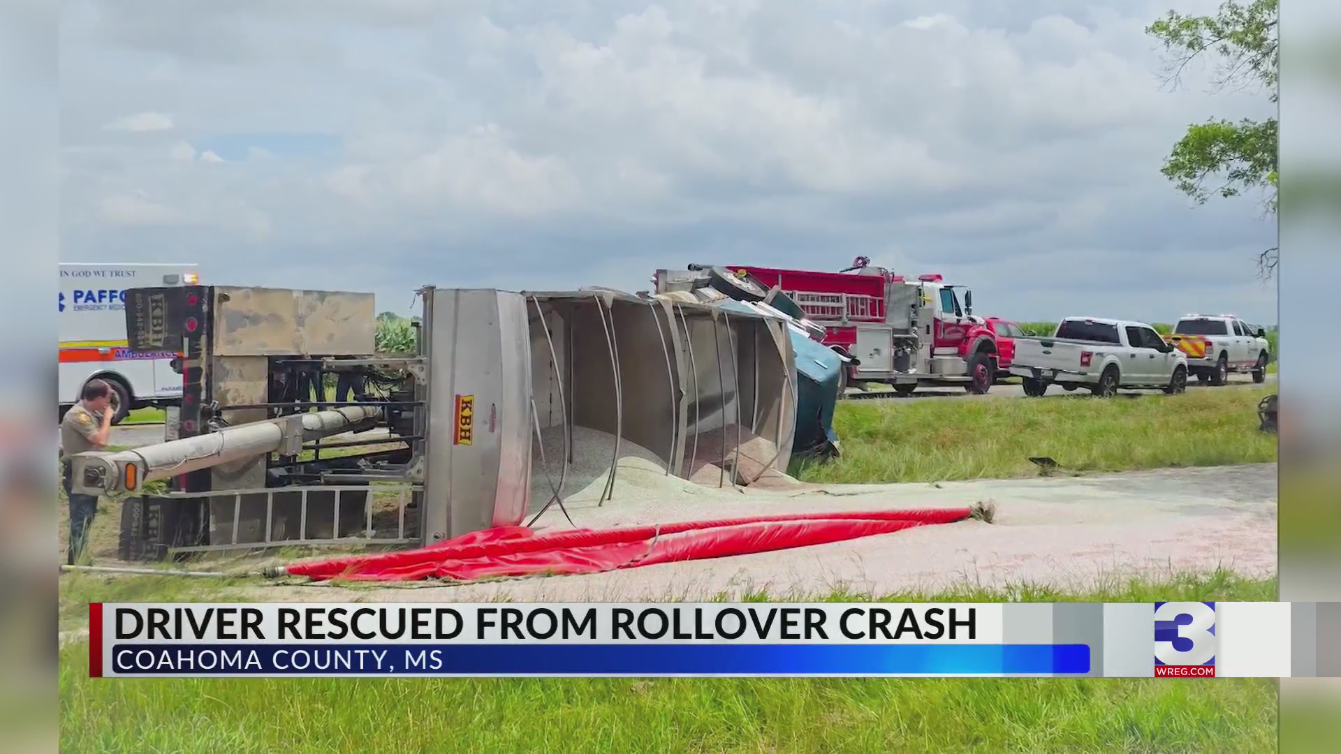 Good Samaritans pull truck driver from rollover crash in MS – WREG.com