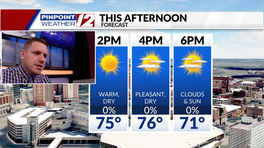WPRI 12 Weather Now 5/25/24: Nice Today and Sunday; Temperatures in the ...